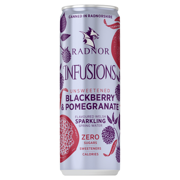 INFUSION BLACKBERRY & POMEGRANATE 12x330ML ZERO SUGAR SPARKLING FLAVOURED WATER