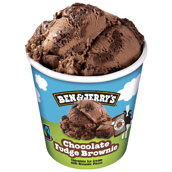 BEN & JERRY’S CHOCOLATE FUDGE BROWNIE ICE CREAM 8x465ml