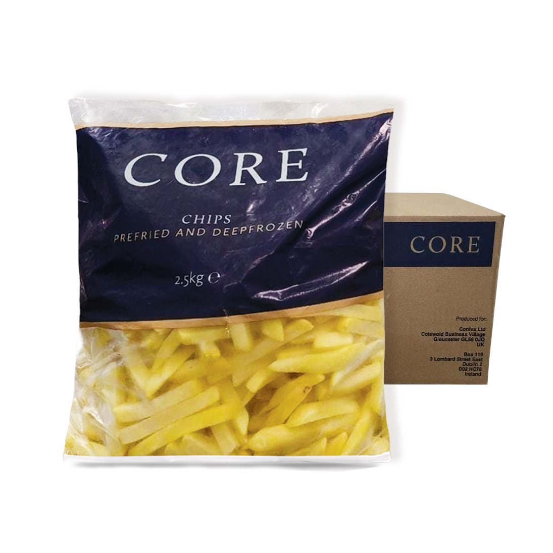 Core Straight Cut 3/8 Chips (4×2.5kg)