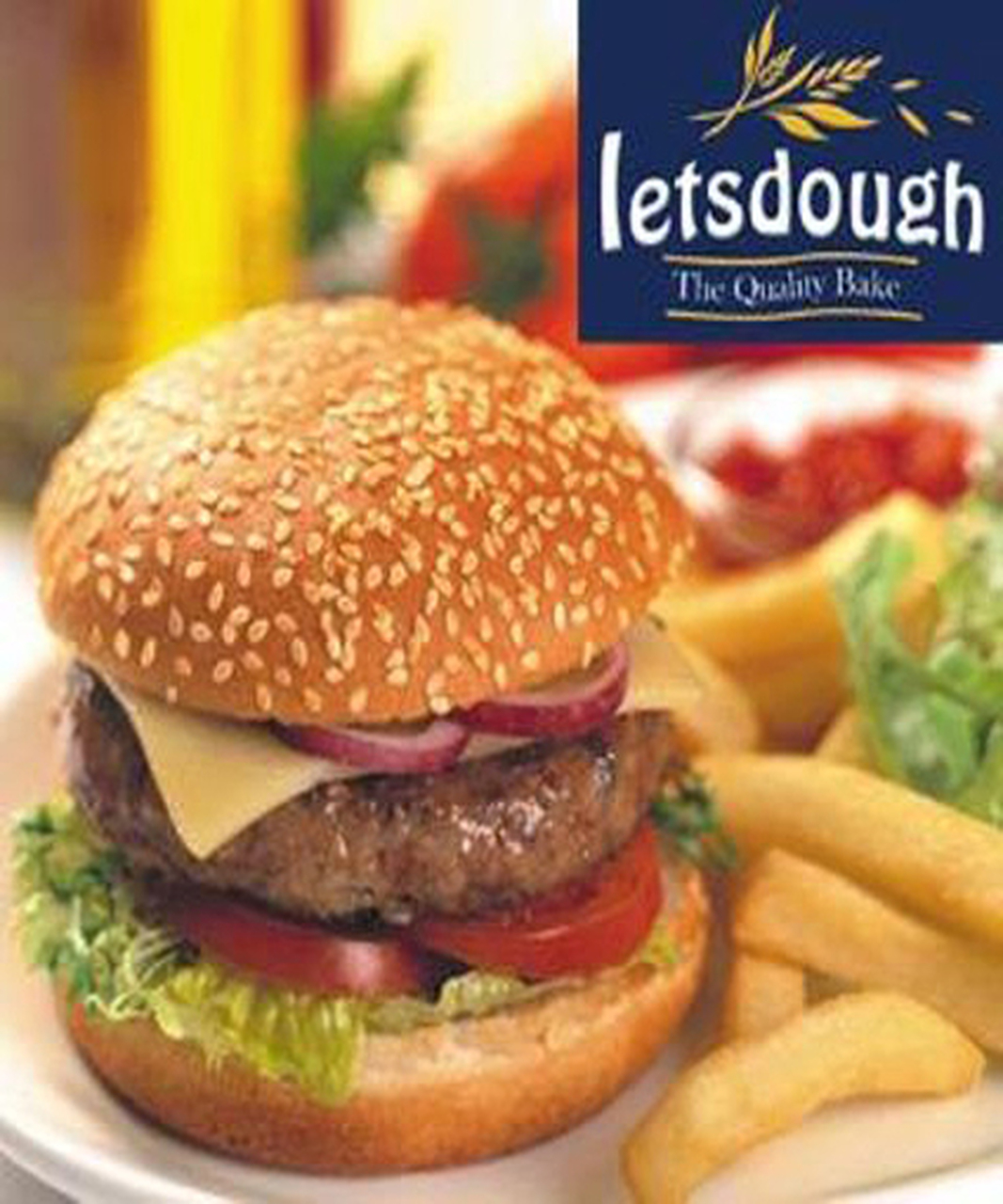 Letsdough 4″ Seeded Burger Buns 1×48