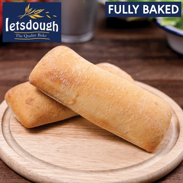 Letsdough Ciabatta Fully Baked 30x125g