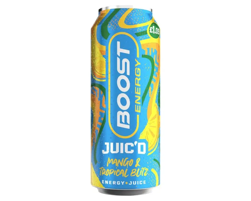 Boost Energy Juicd Mango & Tropical Blitz 12x500ml PM £1.09