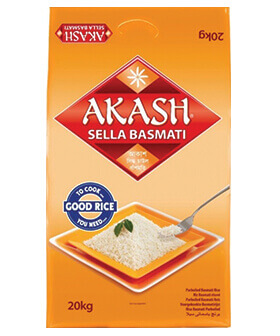 AKASH SELLA BASMATI RICE 1 X 20KG