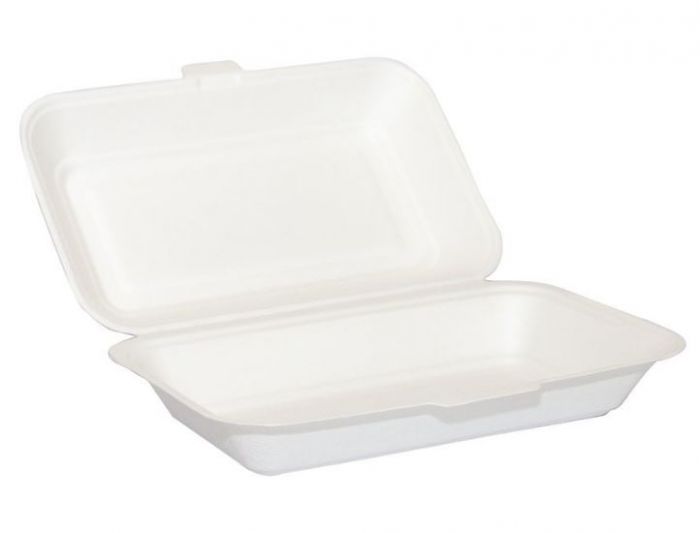 1050ML BAGASSE LARGE FOOD BOX