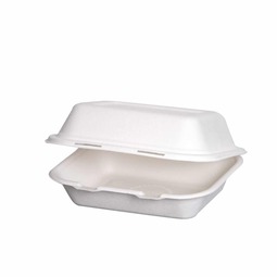 Bagasse Rectangular Clamshell 9 x 6in